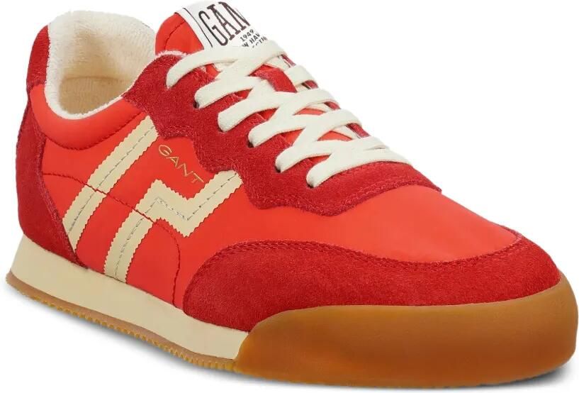 Gant Beylana gestreepte suède sneakers Rood - Foto 3
