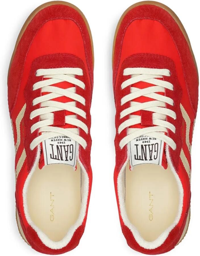 Gant Beylana gestreepte suède sneakers Rood - Foto 2
