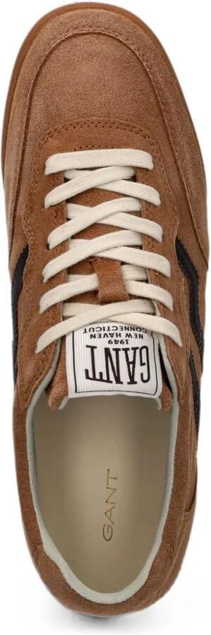 Gant Beylana suède sneakers met logo-patch Bruin - Foto 4