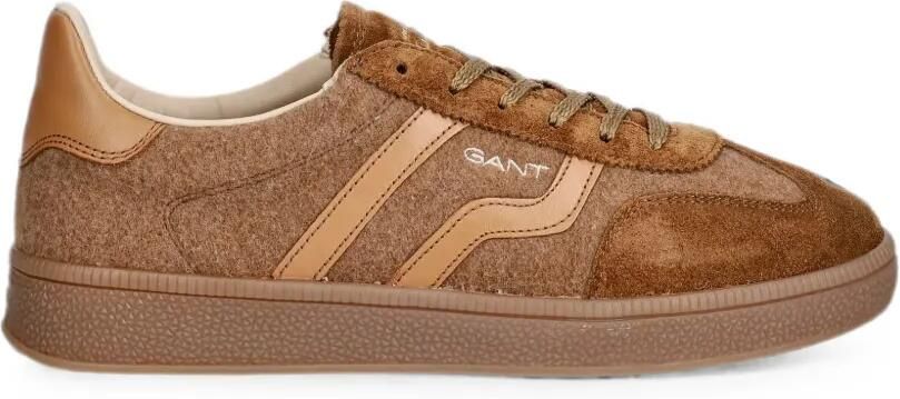 Gant Cuzima sneakers met suède vlakken Bruin