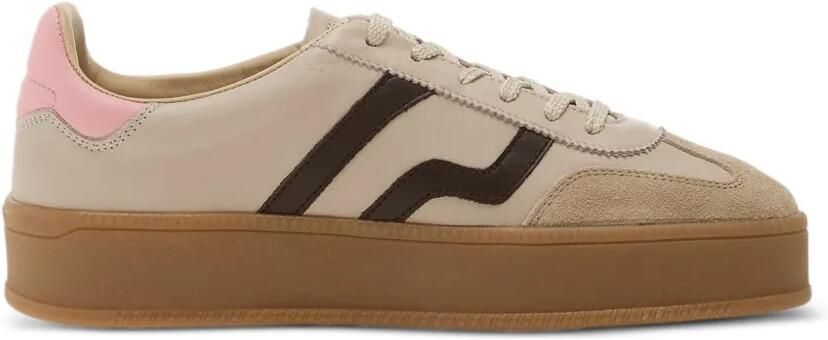 Gant Cuzmani sneakers met plateauzool en vlakken Beige