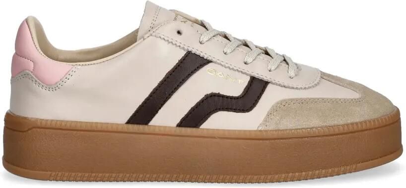 Gant Cuzmo suède sneakers met streep Beige