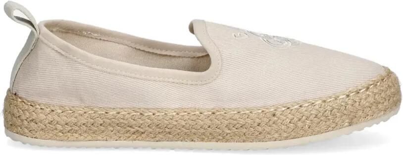 Gant Espadrilles met borduurwerk en logopatch Beige