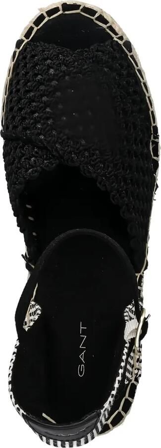 Gant Espadrilles met enkelband Zwart - Foto 4