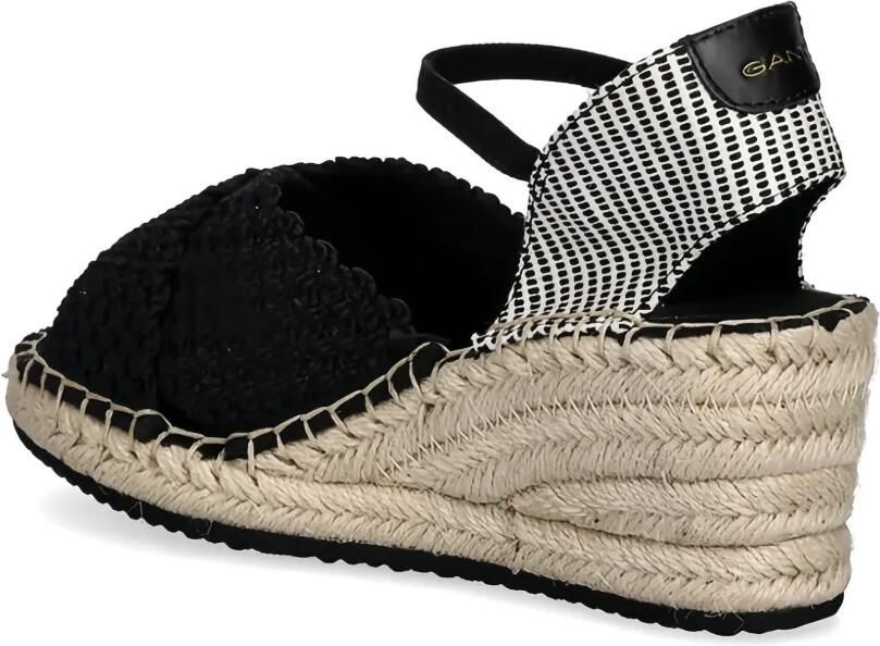 Gant Espadrilles met enkelband Zwart - Foto 3