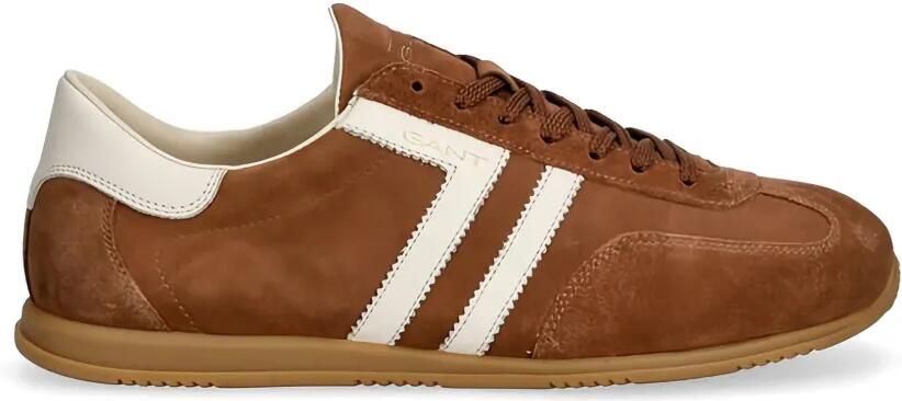 Gant Gestreepte suède sneakers Bruin