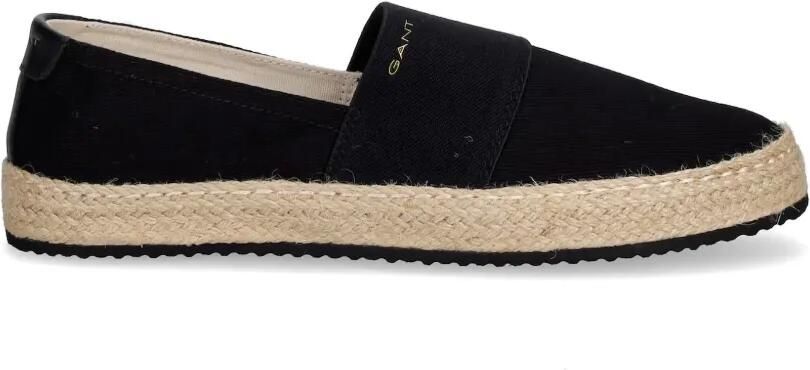 Gant Gevlochten espadrilles met elastische band Zwart
