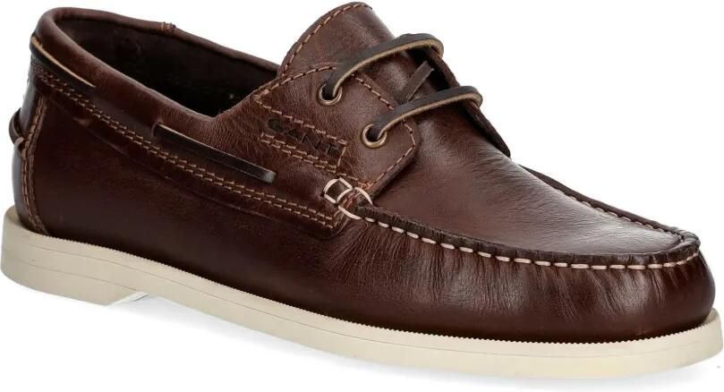 Gant Leren bootschoenen Bruin - Foto 2