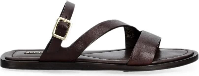 Gant Leren sandalen met gesp Bruin