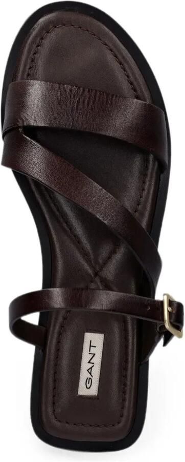 Gant Leren sandalen met gesp Bruin - Foto 2