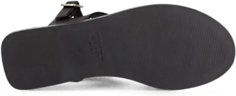 Gant Leren sandalen met gesp Bruin - Foto 5