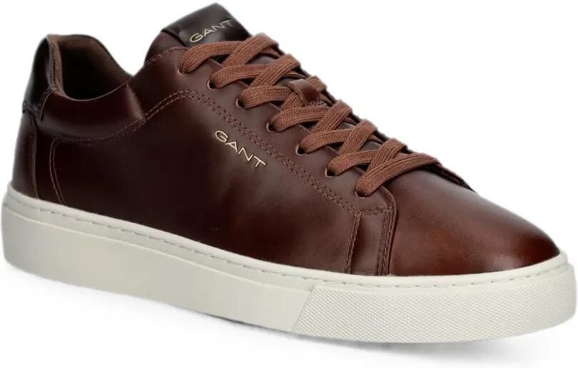 Gant Leren sneakers met logoplakkaat Bruin - Foto 2