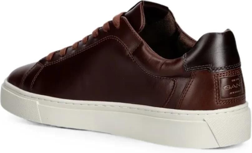 Gant Leren sneakers met logoplakkaat Bruin - Foto 3