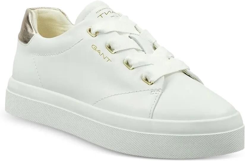 Gant Leren sneakers met metallic details Wit