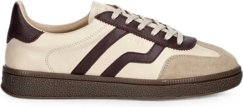 Gant Leren sneakers met suède vlak Beige
