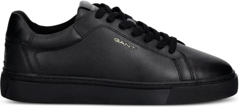 Gant logo-print leather sneakers Zwart