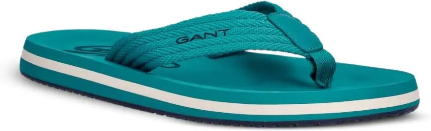 Gant logoprint gevlochten teenslippers Groen - Foto 5