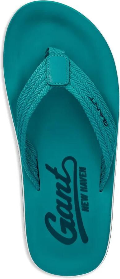Gant logoprint gevlochten teenslippers Groen - Foto 2