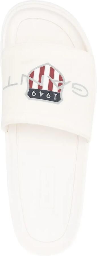 Gant Pierbay slippers met logoprint Wit - Foto 2
