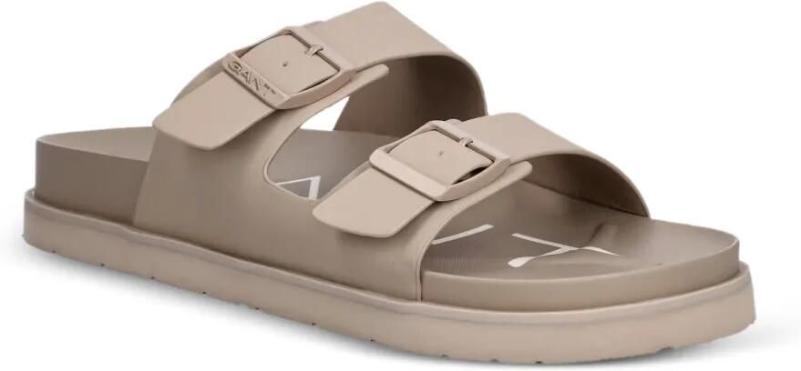 Gant Slippers met dubbele bandjes en gespsluiting Beige - Foto 4