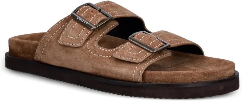 Gant Slippers met gespdetail Bruin - Foto 4