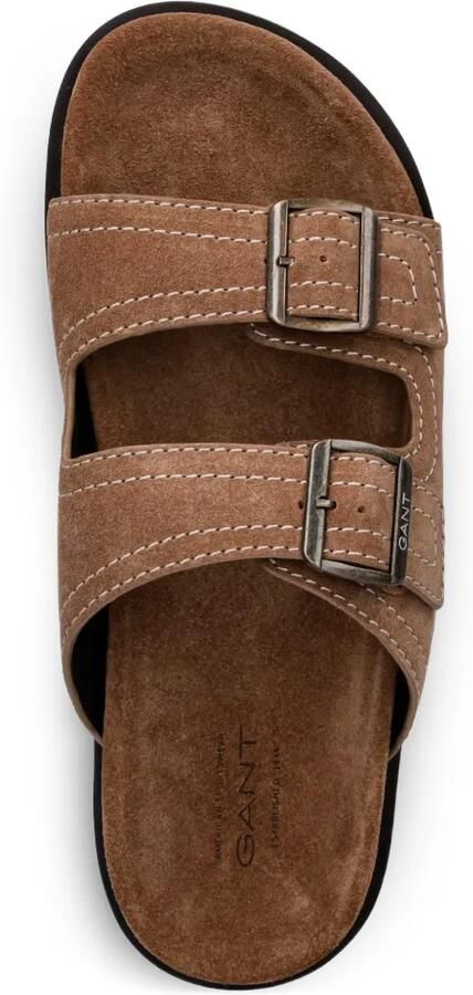 Gant Slippers met gespdetail Bruin - Foto 2