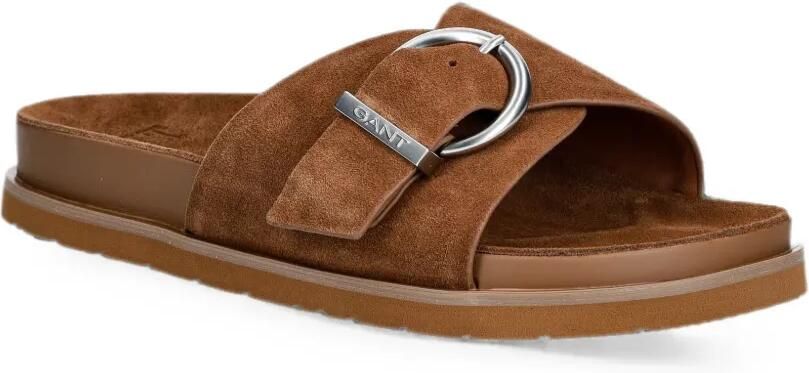 Gant Slippers met gespdetail Bruin - Foto 4