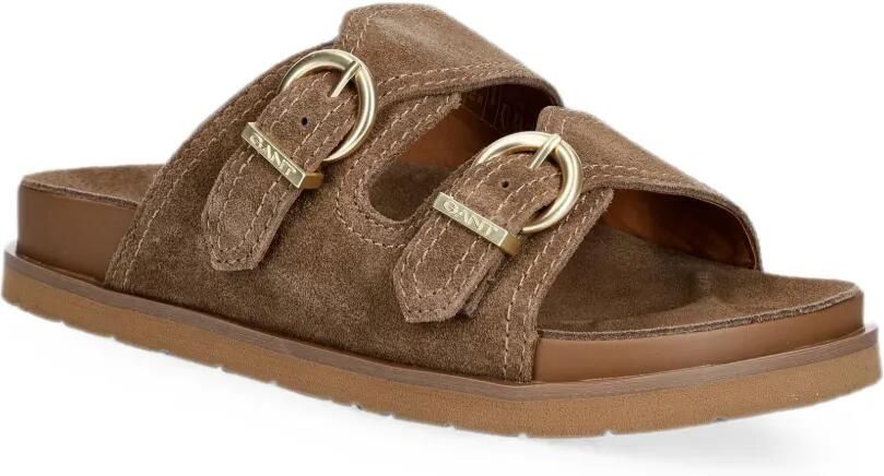 Gant Slippers met gespdetail Bruin - Foto 2