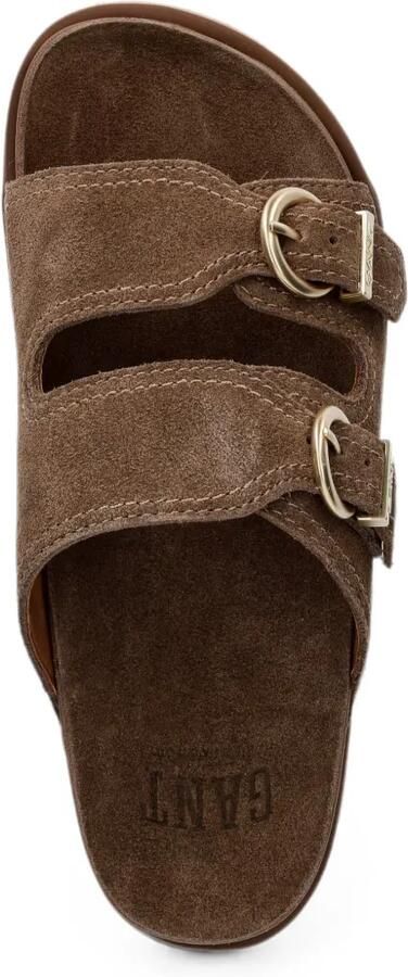 Gant Slippers met gespdetail Bruin - Foto 4