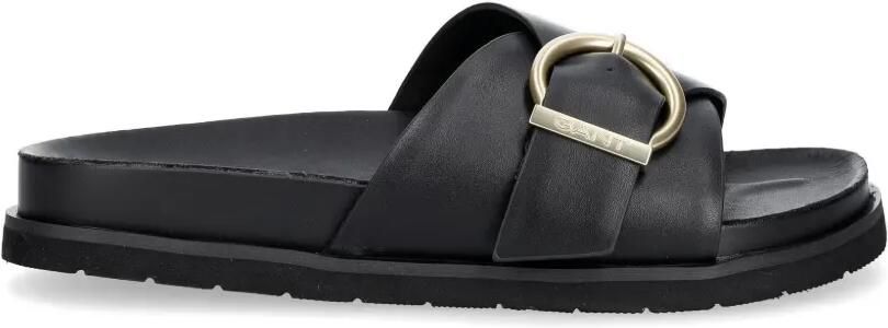 Gant Slippers met gespdetail Zwart