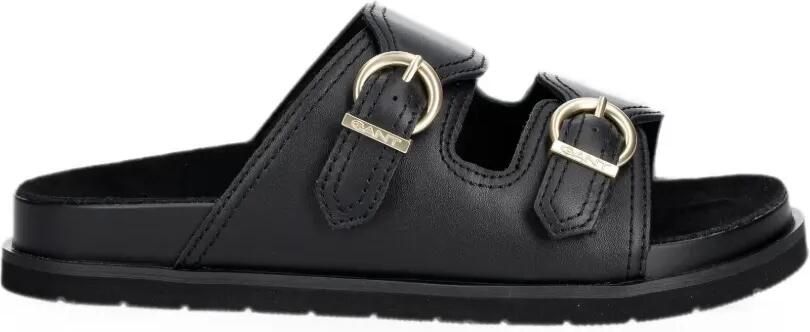 Gant Slippers met gespdetail Zwart