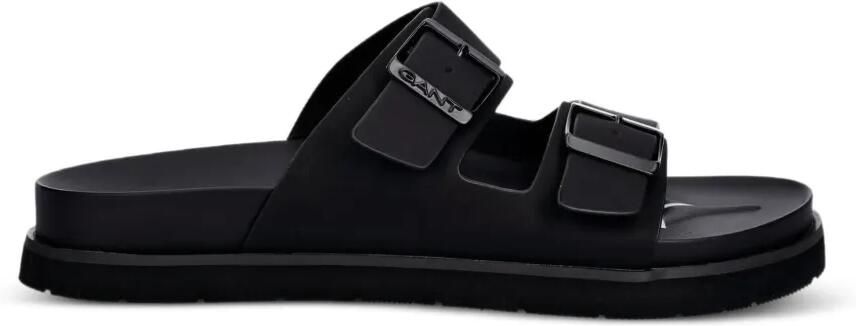 Gant Slippers met gespdetails Zwart