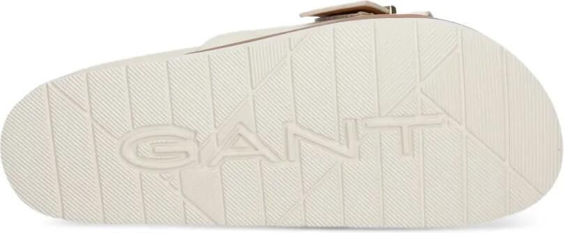 Gant Slippers met gespsluiting en gekruiste bandjes Wit - Foto 5