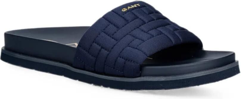 Gant Slippers met geweven effect Blauw - Foto 4