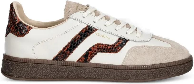 Gant Sneakers met slangen-effect en vlakken Wit