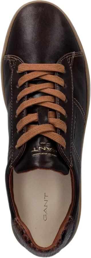 Gant Sneakers met slangenleer-effect Bruin