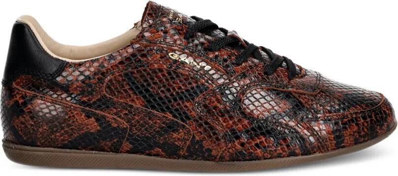 Gant Sneakers met slangenleer-print Bruin