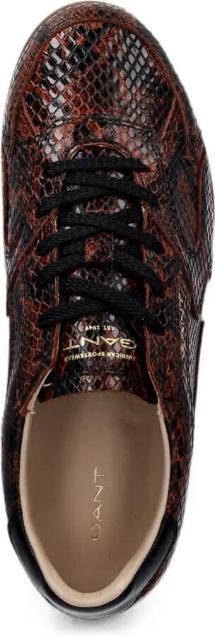 Gant Sneakers met slangenleer-print Bruin - Foto 4