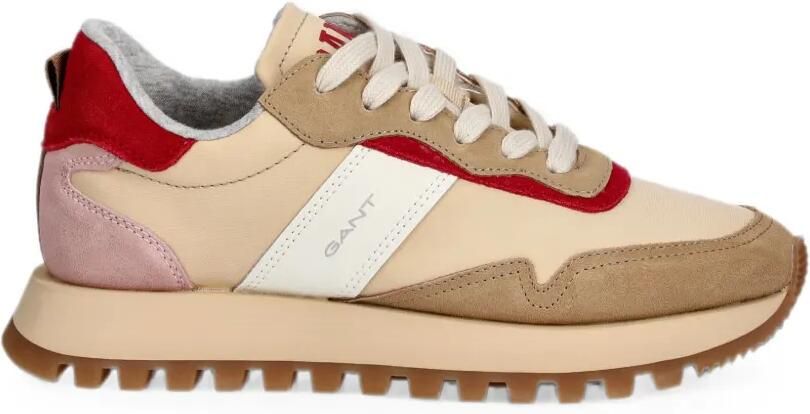 Gant Sneakers met suède afwerking en vlakken Beige