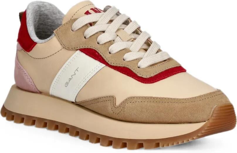 Gant Sneakers met suède afwerking en vlakken Beige - Foto 3