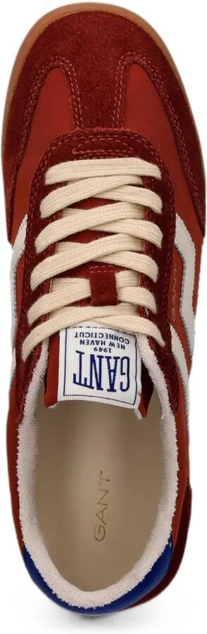 Gant Sneakers met suède vlakken en logo-print Rood - Foto 4