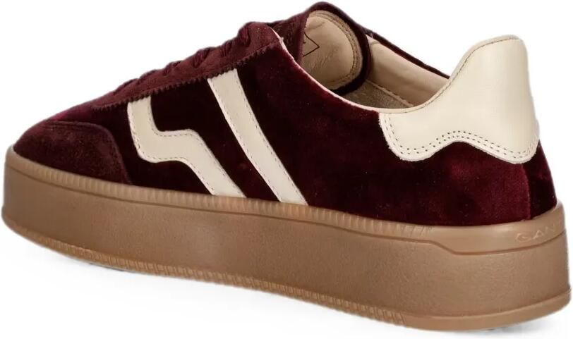 Gant Sneakers met suède vlakken en plateauzool Rood - Foto 3