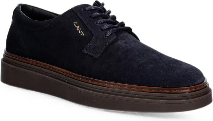 Gant suede logo-print sneakers Blauw