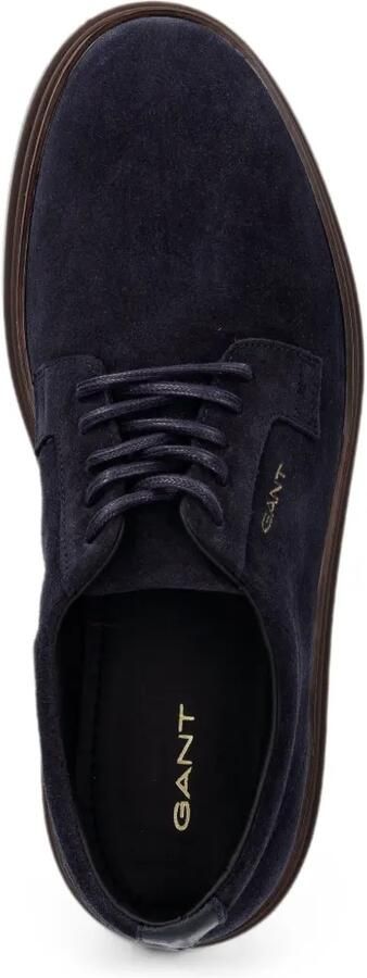 Gant suede logo-print sneakers Blauw - Foto 3