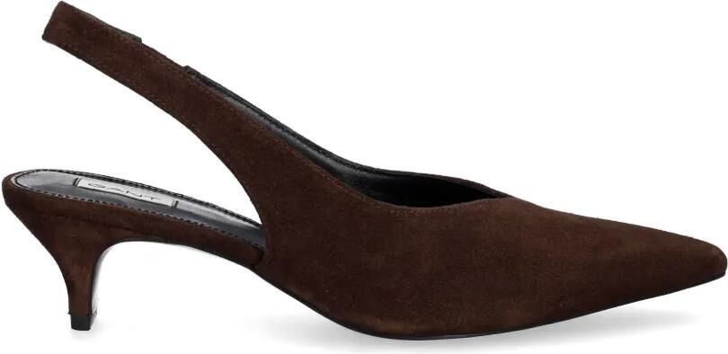 Gant Suède pumps met hak Bruin
