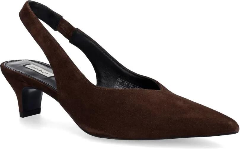 Gant Suède pumps met hak Bruin - Foto 2
