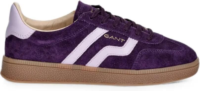 Gant Suède sneakers met logoprint Paars
