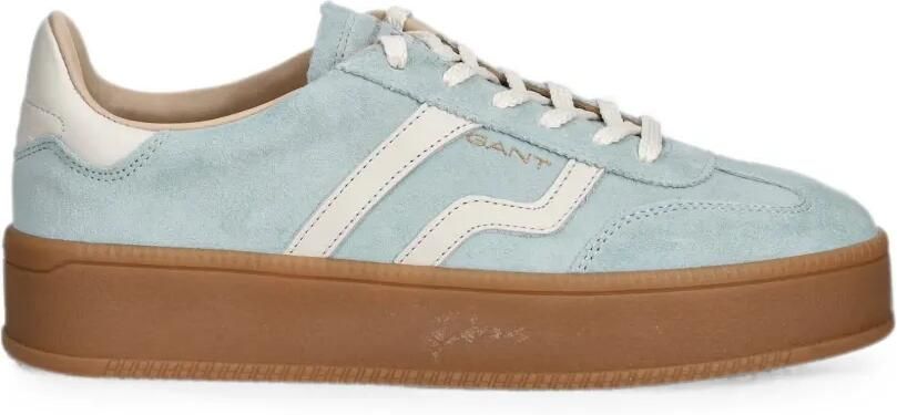 Gant Suède sneakers met plateauzool Blauw