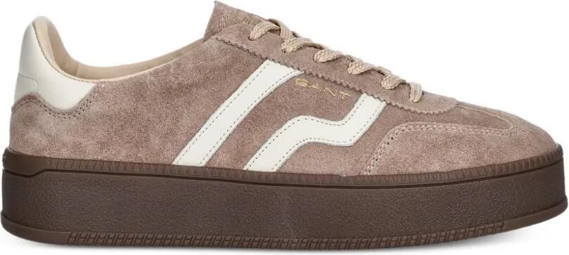 Gant Suède sneakers met plateauzool Bruin - Foto 3