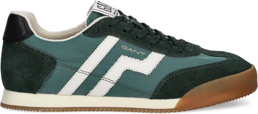 Gant Suède sneakers met streepdetail Groen